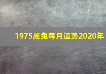 1975属兔每月运势2020年