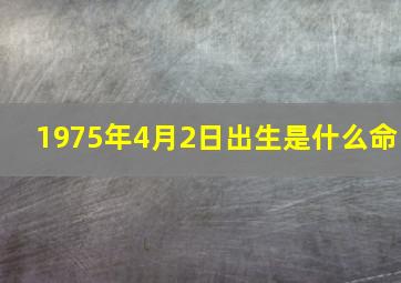 1975年4月2日出生是什么命