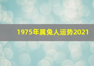 1975年属兔人运势2021