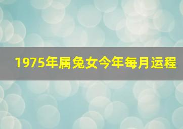 1975年属兔女今年每月运程