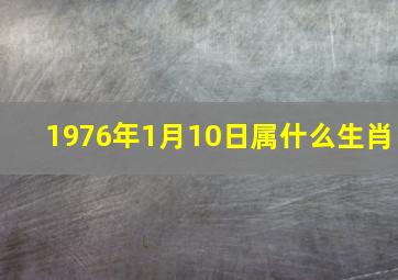 1976年1月10日属什么生肖