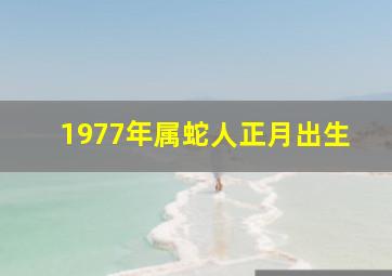 1977年属蛇人正月出生