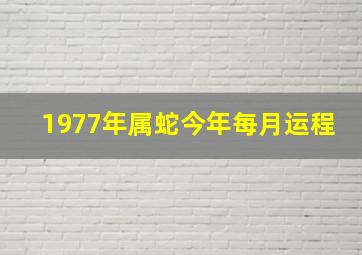 1977年属蛇今年每月运程