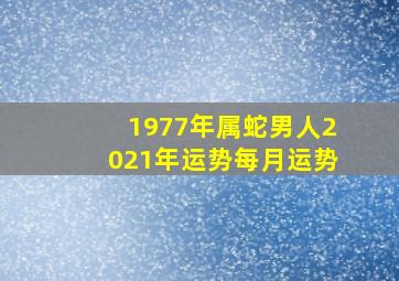 1977年属蛇男人2021年运势每月运势