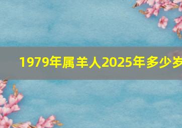 1979年属羊人2025年多少岁