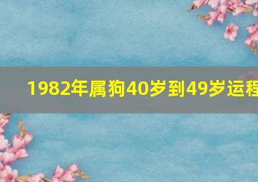 1982年属狗40岁到49岁运程