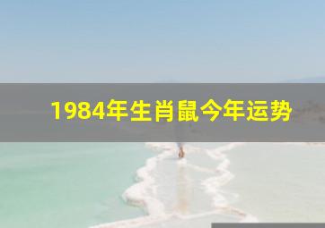 1984年生肖鼠今年运势