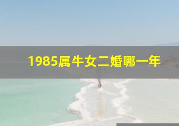 1985属牛女二婚哪一年