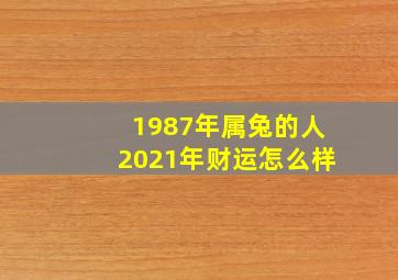 1987年属兔的人2021年财运怎么样