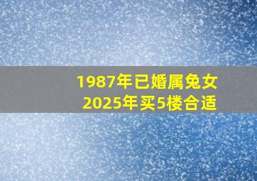 1987年已婚属兔女2025年买5楼合适