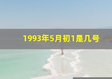 1993年5月初1是几号