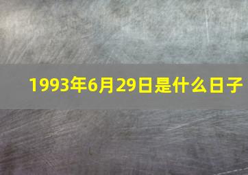 1993年6月29日是什么日子