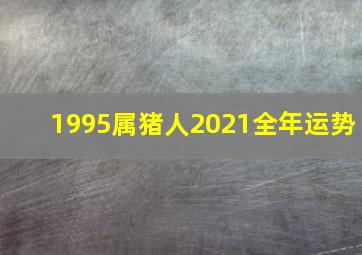 1995属猪人2021全年运势