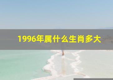 1996年属什么生肖多大