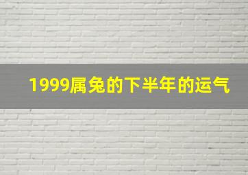 1999属兔的下半年的运气