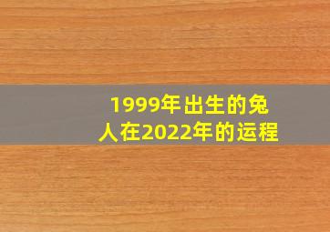 1999年出生的兔人在2022年的运程