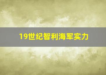 19世纪智利海军实力