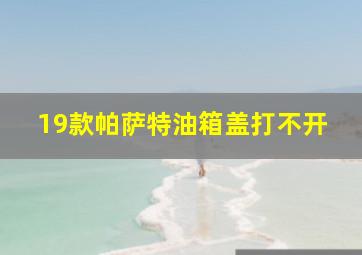 19款帕萨特油箱盖打不开