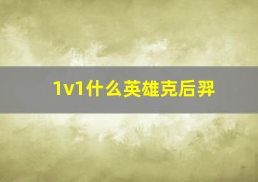 1v1什么英雄克后羿