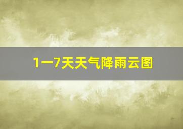 1一7天天气降雨云图