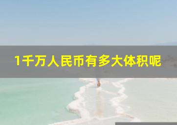 1千万人民币有多大体积呢