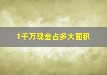 1千万现金占多大面积