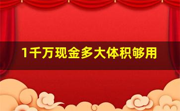 1千万现金多大体积够用