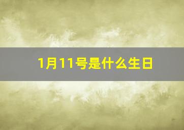 1月11号是什么生日