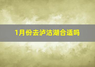 1月份去泸沽湖合适吗