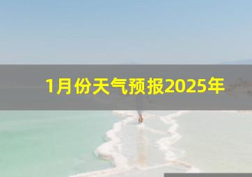 1月份天气预报2025年