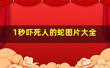 1秒吓死人的蛇图片大全