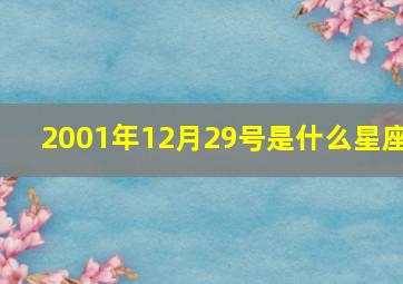 2001年12月29号是什么星座