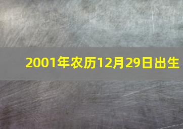 2001年农历12月29日出生