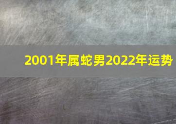 2001年属蛇男2022年运势