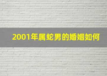 2001年属蛇男的婚姻如何