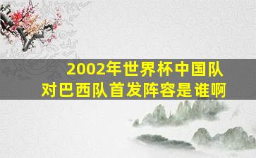 2002年世界杯中国队对巴西队首发阵容是谁啊