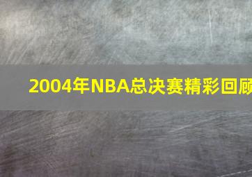 2004年NBA总决赛精彩回顾