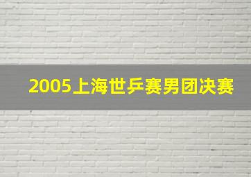 2005上海世乒赛男团决赛