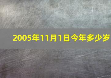 2005年11月1日今年多少岁