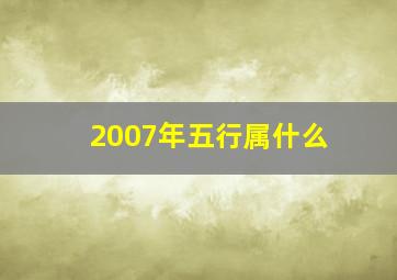 2007年五行属什么