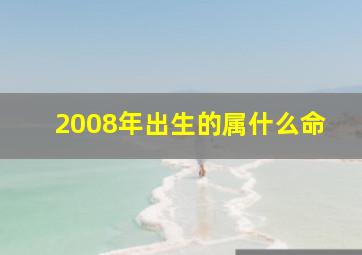 2008年出生的属什么命