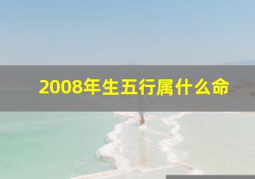 2008年生五行属什么命