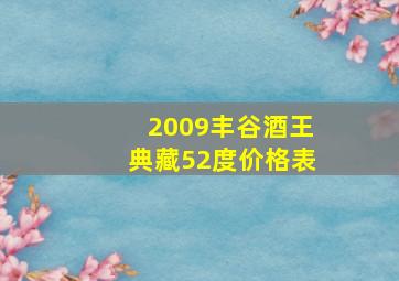 2009丰谷酒王典藏52度价格表