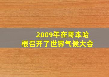 2009年在哥本哈根召开了世界气候大会