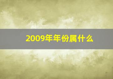 2009年年份属什么