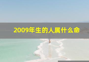 2009年生的人属什么命