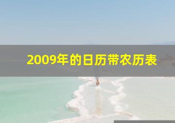 2009年的日历带农历表