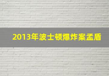 2013年波士顿爆炸案孟盾