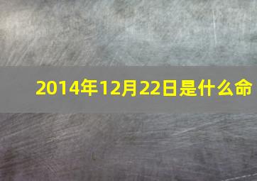 2014年12月22日是什么命