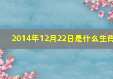 2014年12月22日是什么生肖